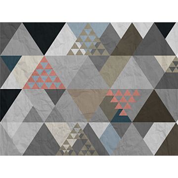 wall mural graphic triangles gray, beige and brown from Sanders & Sanders