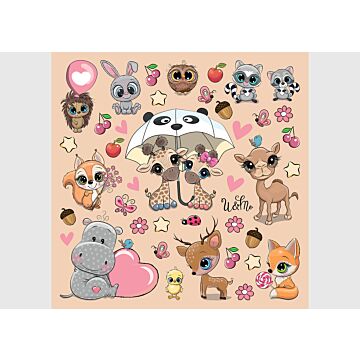 wall sticker animals multi color from Sanders & Sanders