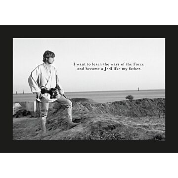 poster Star Wars Classic Luke Quote black and white from Komar