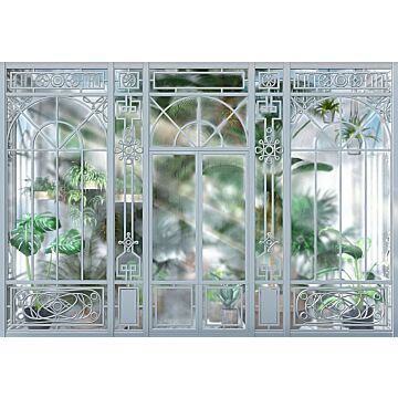 wall mural Orangerie gray and green from Komar