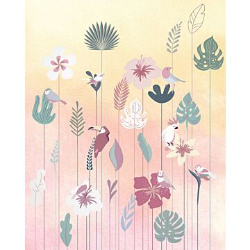 wall mural Rio pink, green and yellow from Komar