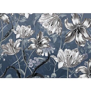 wall mural Merian Blue blue and gray from Komar