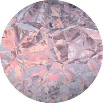 self-adhesive round wall mural crystals pink and lilac purple from Sanders & Sanders