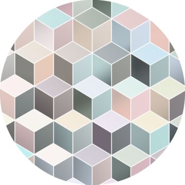 self-adhesive round wall mural graphic multicolor from Sanders & Sanders