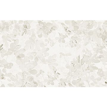 wall mural leafs light gray and white from Sanders & Sanders
