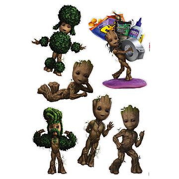 wall sticker i am groot! brown and green from Komar