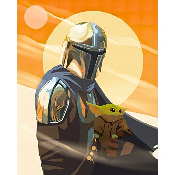 wall mural Star Wars orange, gray and brown from Komar