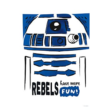non-woven canvas Star Wars white and blue from Komar