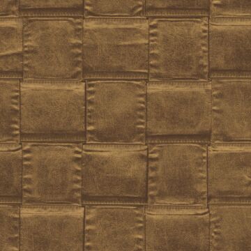 wallpaper leather look brown from Limonta