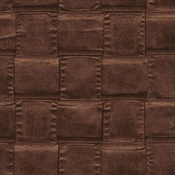 wallpaper leather look chocolate brown from Limonta