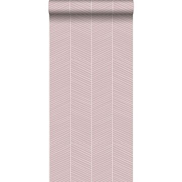 wallpaper herring bone pattern pink from Walls4You