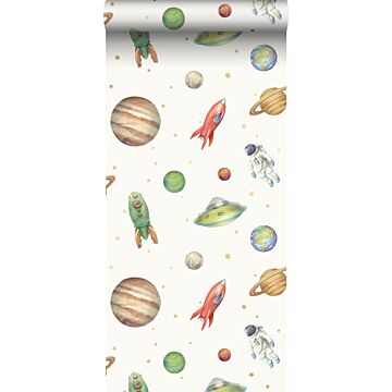wallpaper astronauts in space white, green and red from Sanders & Sanders