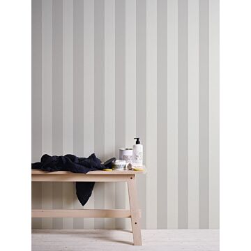wallpaper stripes green grey, cream beige and white from Livingwalls