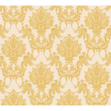 wallpaper baroque print gold and beige from A.S. Création