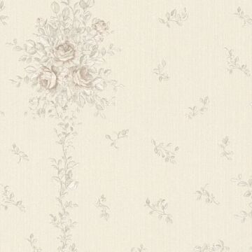 wallpaper flowers gray and sand color from A.S. Création