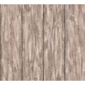 wallpaper wood effect brown, beige and gray from Sanders & Sanders