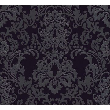 wallpaper baroque print black from A.S. Création