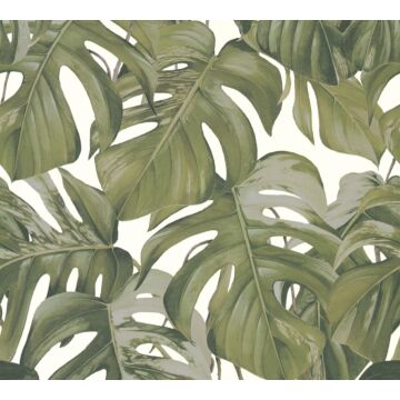 wallpaper figurative design green, white and gray from Michalsky Living