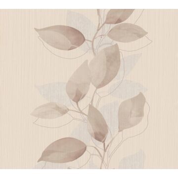 wallpaper floral pattern brown, beige and gray from A.S. Création