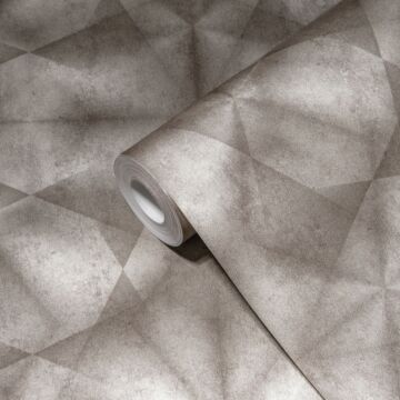 wallpaper 3D print silver and gray from Livingwalls