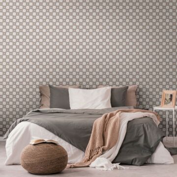 wallpaper graphic motif blue, gray, beige, green grey and white from Livingwalls
