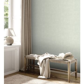 wallpaper stripes cream beige and green from Livingwalls